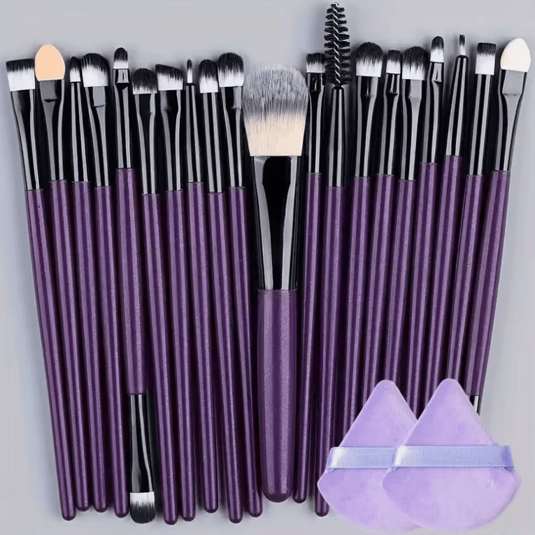 20-Piece Makeup Brush Set – For Foundation, Eyeliner, Eyeshadow & Contouring