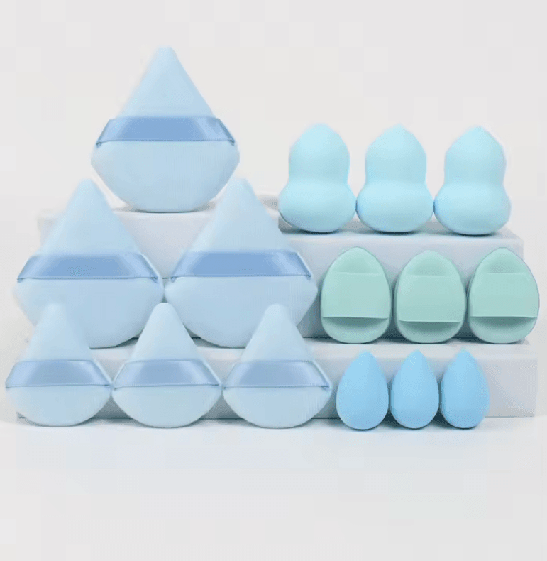 20-Piece Pink Makeup Sponge & Puff Set – Perfect for Cream, Powder & Concealer Application