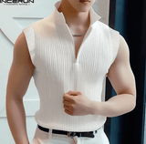 🔥 2025 Men’s V-Neck Tank Tops – Solid Color, Sleeveless & Stylish for Summer! 💪☀️
