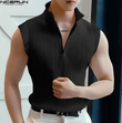 🔥 2025 Men’s V-Neck Tank Tops – Solid Color, Sleeveless & Stylish for Summer! 💪☀️