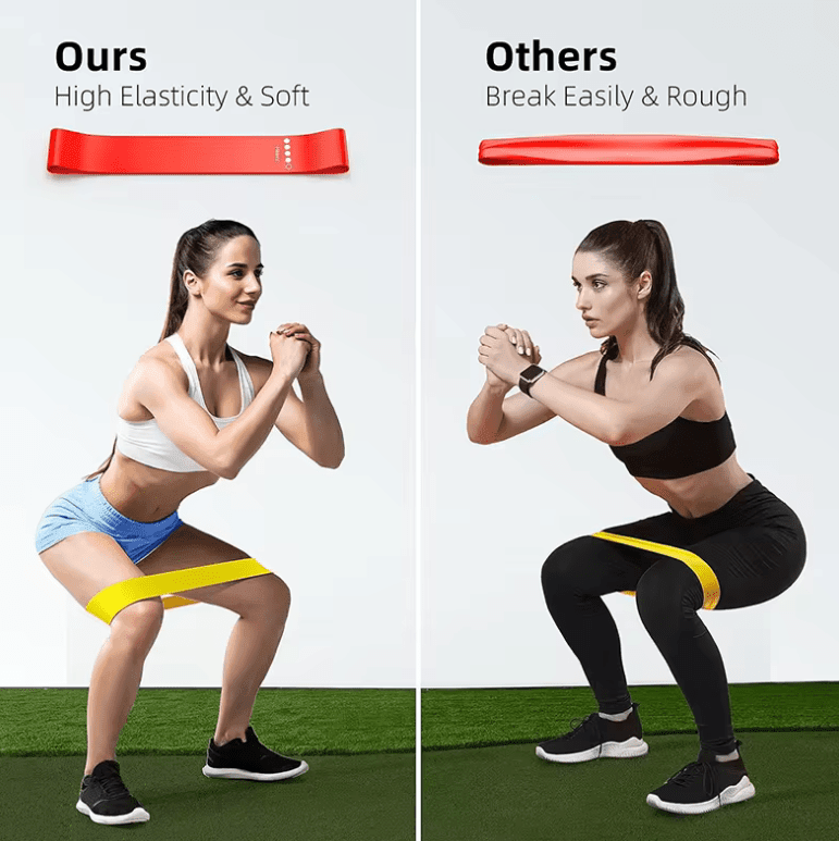 5-Piece Resistance Band Set – Elastic Loop Bands for Yoga, Squats & Fitness Training