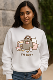 "Sorry, I’m Busy" Cat Gamer Sweatshirt – Fun & Cozy Fleece Pullover for Women