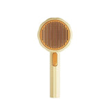 Pumpkin Pet Brush - Self-Cleaning Slicker Comb for Cats & Dogs | Grooming Tool for Easy Fur Care”