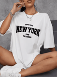 When 1968 The New York Is Young” Oversized T-Shirt for Women – Creative Casual Top
