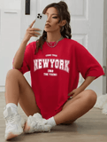 When 1968 The New York Is Young” Oversized T-Shirt for Women – Creative Casual Top