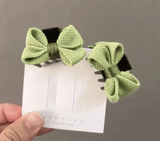 2PCS New Korean Cute Mini Bow Hair Clips – Kawaii Hair Claw Clips for Girls & Kids
