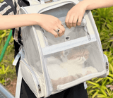 Cat Backpack Harness & Carrier - Airline Approved, Foldable Travel Bag for Cats & Puppies