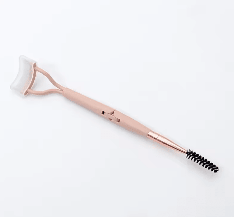 2-in-1 Eyelash Curler & Lash Separator | Foldable Metal Eyelash Brush