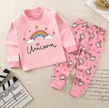 🌙 Cartoon Cotton Pajama Set – Long Sleeve Sleepwear for Boys & Girls | Spring & Autumn