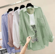 Women’s Summer Sunscreen Shirt – Elegant Sheer Chiffon Blouse & Loose Casual Cardigan