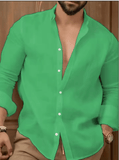 Men’s Classic Cotton Button-Down Shirt – Long Sleeve, Stylish & Comfortable