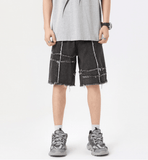 🔥 Fashion Summer Stitching Denim Shorts for Men – Stylish & Comfortable