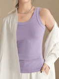 Summer Women’s Ribbed Tank Top – Sleeveless, Tight Knit, Casual & Basic