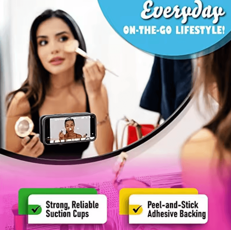 Silicone Adhesive Phone Holder – Anti-Slip Suction Cup Mobile Accessory for Secure Phone Grip
