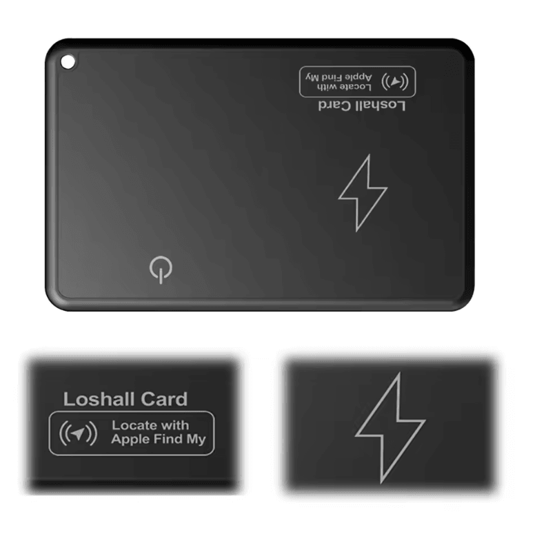 Ultra-Thin Wireless Charging Wallet Tracker Card – Waterproof GPS Locator, Apple Find My Compatible