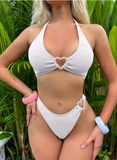 2025 Hot Sale Women’s Heart-Shaped Bikini – Sexy Two-Piece Swimsuit, Special Fabric, Unique Separate Design Swimwear, Summer Beachwear by Saint Source