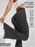 Breathable Flared Yoga Pants for Women – High-Waisted Athleisure Gym Wear – 4-Way Stretch Workout Trousers – Yoga-to-Street Style Fitness Leggings