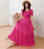 2025 Boho Cotton Maxi Dress for Women – Indian Vintage Holiday Long Dress | Korean Style Beach Robe Vestidos para Mujer