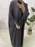 Minimalist Split Sleeve Open Abaya Kimono – Modest Islamic Outerwear for Muslim Women | Comfortable, Elegant & Slip Dress Not Included
