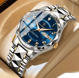 Men’s Luxury Quartz Watch – Luminous Dial Business Casual Timepiece, Stainless Steel Wristwatch, Elegant Gift Idea for Him