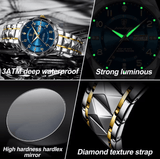 Men’s Luxury Quartz Watch – Luminous Dial Business Casual Timepiece, Stainless Steel Wristwatch, Elegant Gift Idea for Him