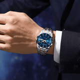Men’s Luxury Quartz Watch – Luminous Dial Business Casual Timepiece, Stainless Steel Wristwatch, Elegant Gift Idea for Him