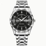 Men’s Luxury Quartz Watch – Luminous Dial Business Casual Timepiece, Stainless Steel Wristwatch, Elegant Gift Idea for Him
