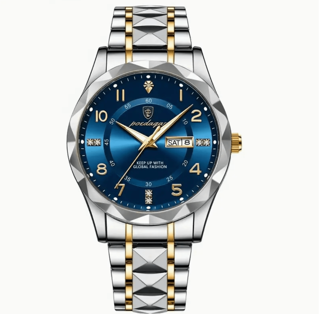 Men’s Luxury Quartz Watch – Luminous Dial Business Casual Timepiece, Stainless Steel Wristwatch, Elegant Gift Idea for Him