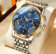 Men’s Business Casual Watch – Elegant Three-Eye Calendar Design, Luxury Quartz Wristwatch, Non-Mechanical Timepiece for Office & Daily Wear