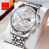 Men’s Business Casual Watch – Elegant Three-Eye Calendar Design, Luxury Quartz Wristwatch, Non-Mechanical Timepiece for Office & Daily Wear