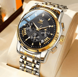 Men’s Business Casual Watch – Elegant Three-Eye Calendar Design, Luxury Quartz Wristwatch, Non-Mechanical Timepiece for Office & Daily Wear