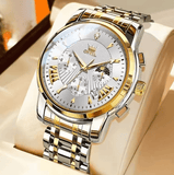 Men’s Business Casual Watch – Elegant Three-Eye Calendar Design, Luxury Quartz Wristwatch, Non-Mechanical Timepiece for Office & Daily Wear