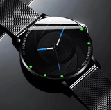2025 Minimalist Men’s Fashion Watch – Ultra-Thin Stainless Steel Mesh Strap Quartz Wristwatch, Business Casual Style Montre Homme