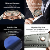 Luxury Fashion Men’s Quartz Chronograph Watch – Top Brand Sport Wristwatch with Date Display, Stylish Business Casual Male Clock Relogio Masculino