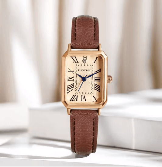Retro Digital Dial Women’s Quartz Watch – Square Face Casual Leather Strap Wristwatch – Vintage Fashion Clock for Girls & Ladies Gift