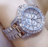 Women’s Luxury Diamond Quartz Watch – Rose Gold Crystal Wristwatch – Fashion Top Brand Inspired Ladies Jewelry Timepiece for Elegant Style