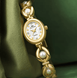 UTHAI Women’s Luxury Watch – Japanese Style Pearl Bracelet Quartz Watch – Elegant Jewelry Design, Waterproof Fashion Clock Gift for Ladies
