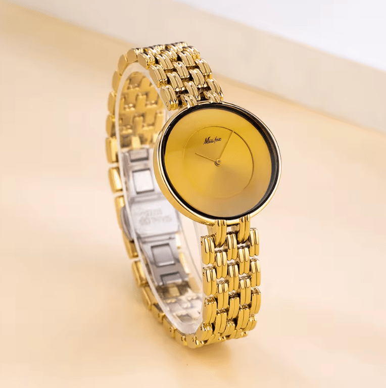Women’s Light Luxury Business Watch – Retro Metal Bracelet Quartz Watch – Simple Waterproof Fashion Clock for Ladies