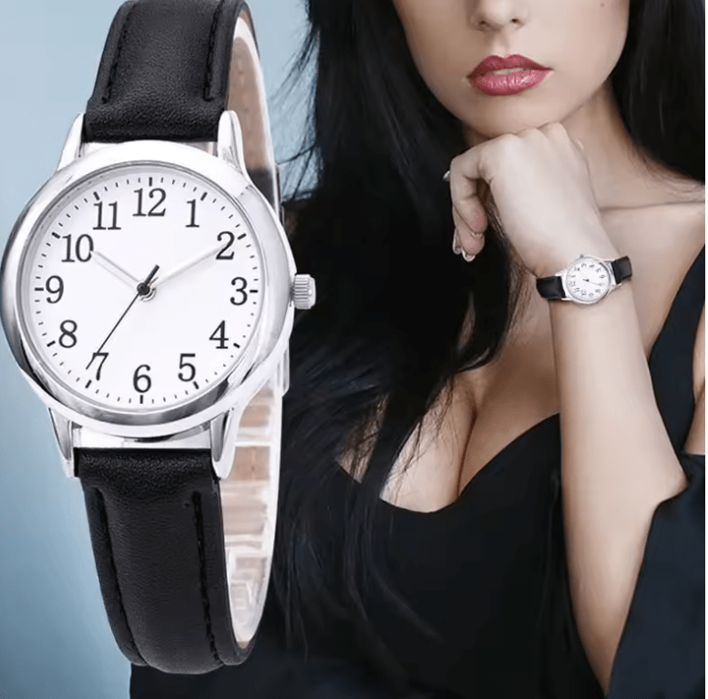 Women’s Candy Color Quartz Watch – Simple Dial, PU Leather Strap – Minimalist Fashion Wristwatch for Girls & Ladies | Reloj de Mujer Montre Femme
