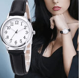 Women’s Candy Color Quartz Watch – Simple Dial, PU Leather Strap – Minimalist Fashion Wristwatch for Girls & Ladies | Reloj de Mujer Montre Femme