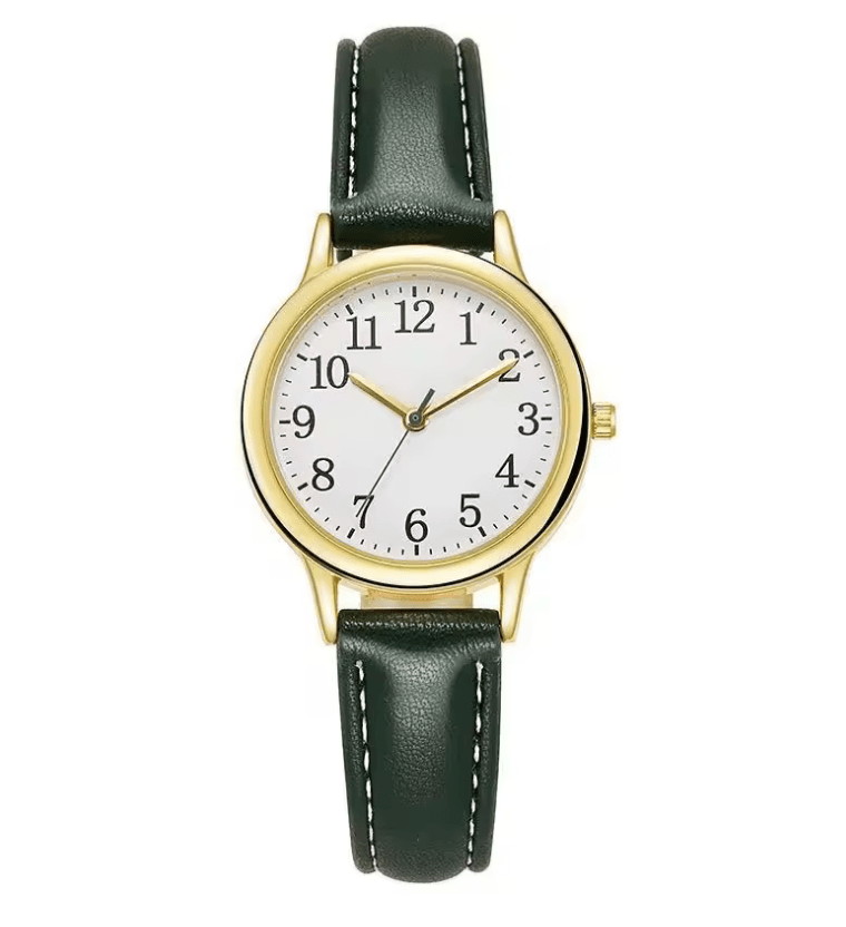 Women’s Candy Color Quartz Watch – Simple Dial, PU Leather Strap – Minimalist Fashion Wristwatch for Girls & Ladies | Reloj de Mujer Montre Femme