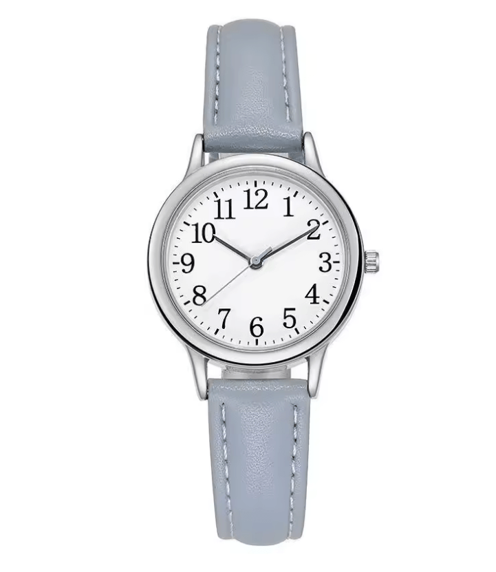 Women’s Candy Color Quartz Watch – Simple Dial, PU Leather Strap – Minimalist Fashion Wristwatch for Girls & Ladies | Reloj de Mujer Montre Femme