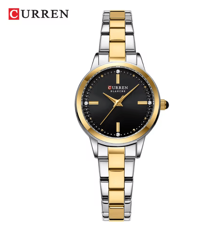 CURREN Women’s Elegant Quartz Watch – Simple Dial Bracelet Wristwatch for Ladies – Fashion Brand Timepiece with Charming Minimalist Design