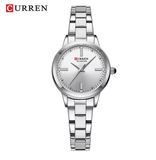 CURREN Women’s Elegant Quartz Watch – Simple Dial Bracelet Wristwatch for Ladies – Fashion Brand Timepiece with Charming Minimalist Design