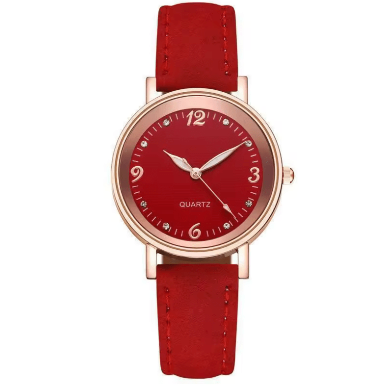 Women’s Luxury Quartz Watch – Leather Band & Casual Bracelet Style – Elegant Fashion Wristwatch for Daily Wear, Gifts, and Office Look