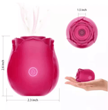 Rose Vibrator Sucker for Women – 10 Powerful Speeds, Clitoris & G-Spot Stimulator, USB Rechargeable, Waterproof Rose-Shaped Sex Toy, Mini Massager for Ultimate Pleasure
