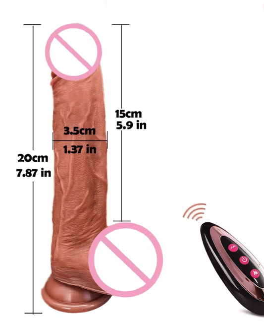 Telescopic Heating Vibrator Dildo – Realistic Big Penis, G-Spot & Anal Stimulation, Vagina Massager, Adult Sex Toy for Women, Rechargeable & Waterproof
