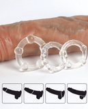 3PCS Silicone Penis Rings – Glow-in-the-Dark, Ejaculation Delay & Foreskin Support, Long-Lasting Performance, Adult Sex Toy for Men