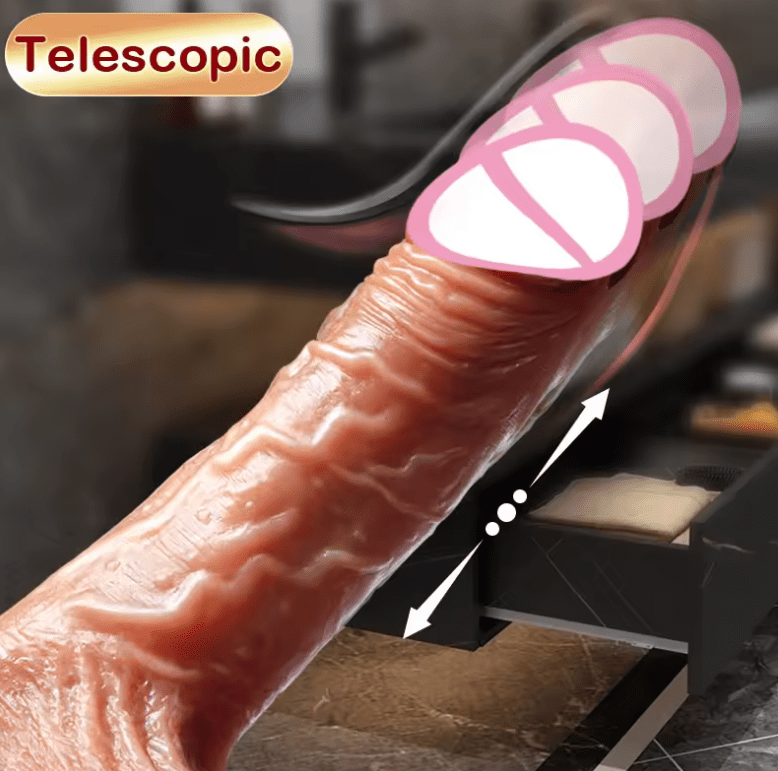 Telescopic Dildo Vibrator – G-Spot & Anal Plug Stimulator, Orgasm Masturbator, Powerful Sex Machine for Women, Adult Sex Toy