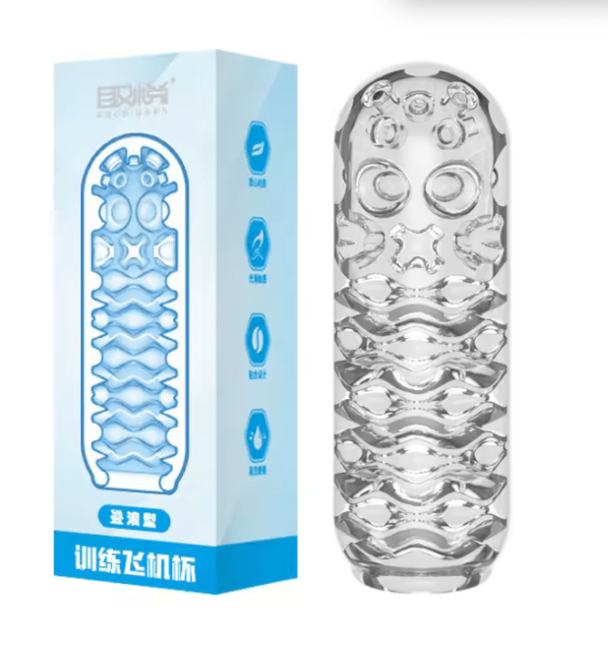 Transparent Male Masturbator Cup – Penis Pump with Sucking Action, Delay Training, Oral Sex Simulation, Adult Sex Toy for Men